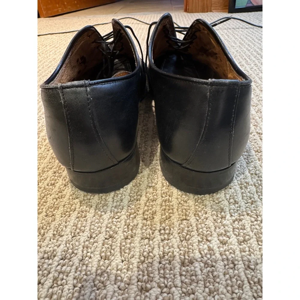Rudy's Paris black Leather Cap Toe Oxford Dress Shoes Lace Up Formal Business‎